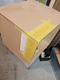 The stencil after spraying clear coat.